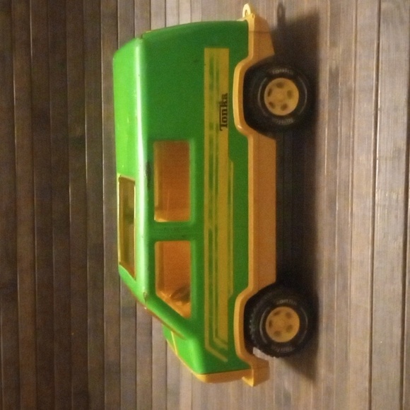 Vintage Tonka Green Van and Pop Up Camper Made In USA 1970s - Picture 5 of 16